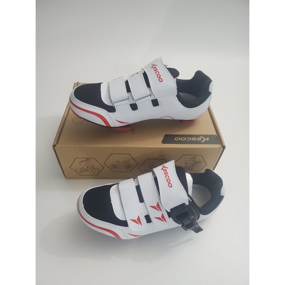 Kescoo Cycling Shoes Peloton Compatible Indoor Outdoor Bike Cleats, EU 38 US 7.5